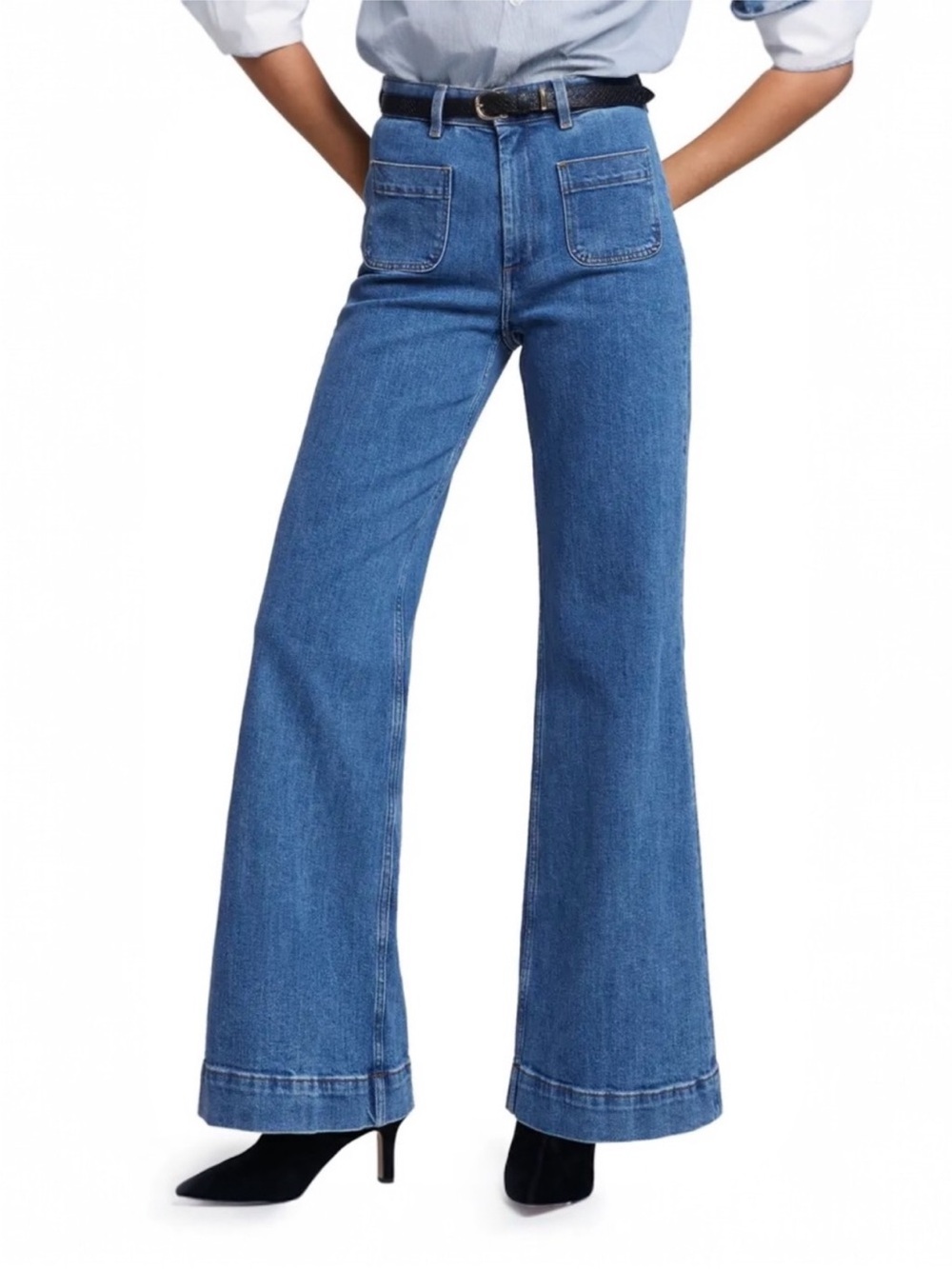 & Other Stories High-Rise Wide-Leg Jeans in Blue
